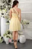 2015 Charming Princess One Shoulder Daffodil Cocktail Dress