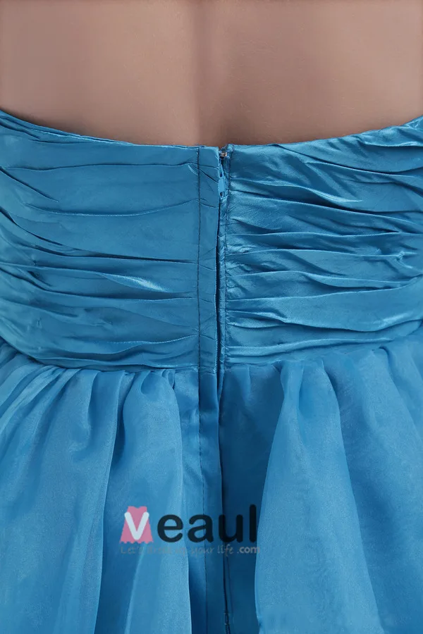 2015 Goodly Short Strapless Blue Cocktail Dress