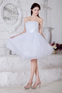 2015 Lastest Zipper Ruffle Strapless Cocktail Dress