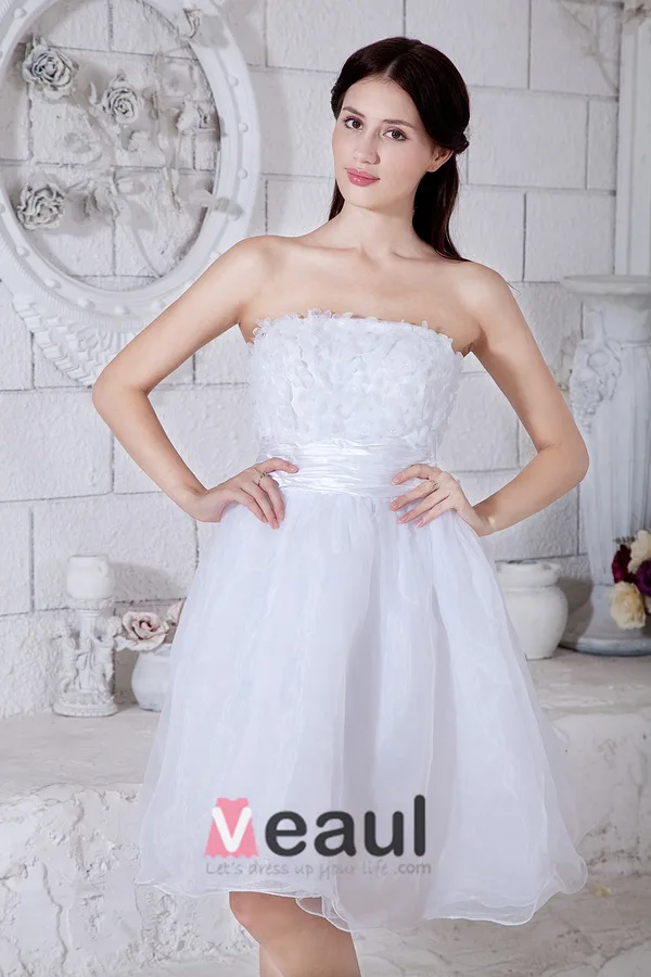 Dernières Robe De Cocktail Bustier À Volants Glissière