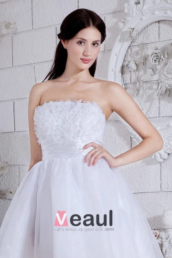 Dernières Robe De Cocktail Bustier À Volants Glissière