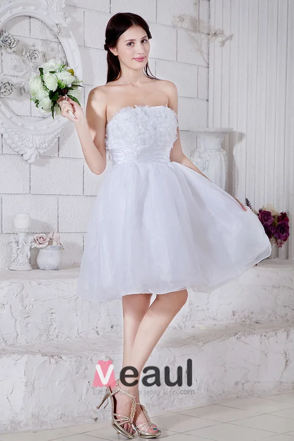 Dernières Robe De Cocktail Bustier À Volants Glissière