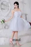 Dernières Robe De Cocktail Bustier À Volants Glissière