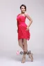 2015 Epidemic Pleated One-shoulder Fuchsia Cocktail Dress