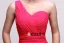 2015 Epidemic Pleated One-shoulder Fuchsia Cocktail Dress