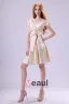 Hors-la-épaule Robe Cocktail Le Plus En Vogue À Glissière Satin