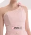 Mode Ett-line One-shoulder Rufsar Rosa Cocktailklänning