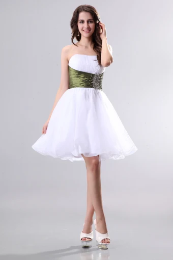 Vestido De Fiesta Vestido Corto De Cóctel 2015 Hermosa Cremallera Sin Tirantes