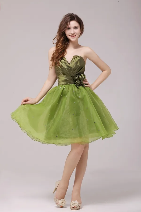 2015 Green A-line Short Cocktail Dress