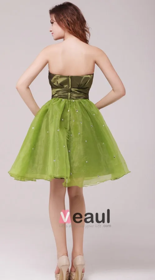 2015 Green A-line Short Cocktail Dress