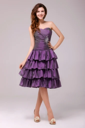 2015 De Moda Vestido De Cóctel Línea A Hay Tren