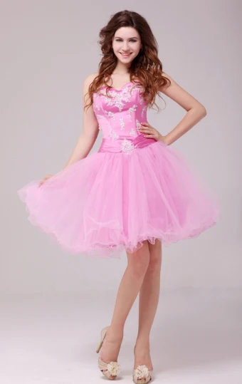 2015 Novel Pink Sleeveless Sweetheart Cocktail Dress