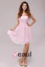 2015 Graceful A-line Knee-length Pink Cocktail Dress