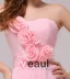 Een-schouder Rits Roze Cocktailjurk