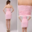 Een-schouder Rits Roze Cocktailjurk