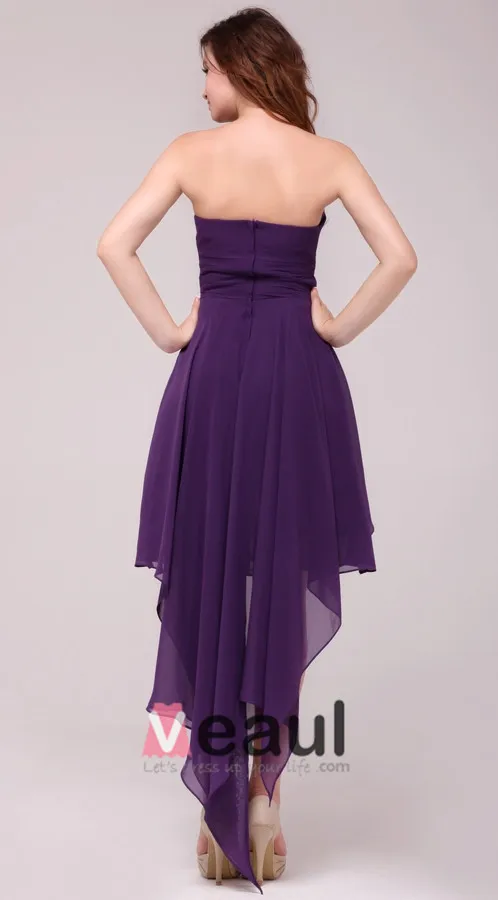 Sveisen Kjæreste Glidelås Chiffon Satin Cocktailkjole Festkjoler