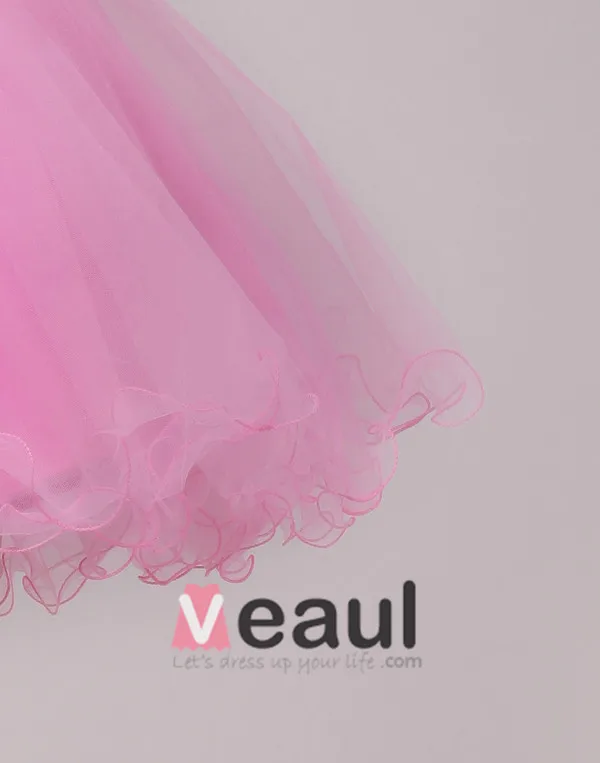 Superbe Licol Robe De Cocktail Courte Rose