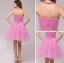 Superbe Licol Robe De Cocktail Courte Rose