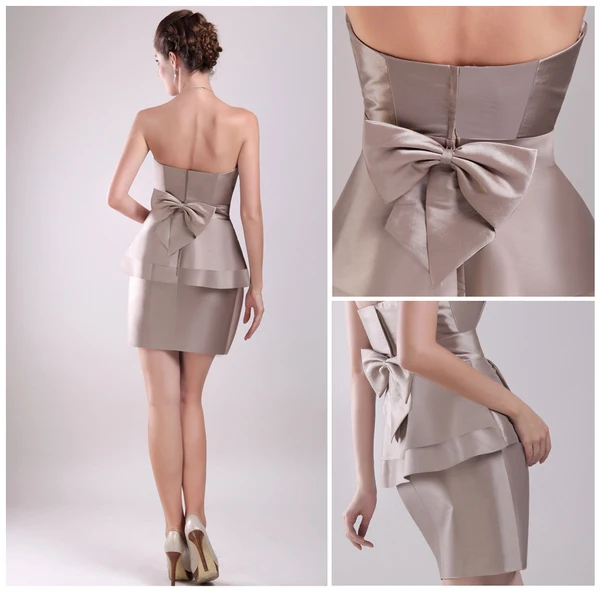 2015 Classic Sleeveless Strapless Short Cocktail Dress Party Dress