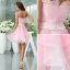 Dentelle Bustier Mignonne Robe De Cocktail Rose