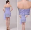Plissert Chiffon Sateng Kjæreste Kort Cocktailkjole Festkjoler