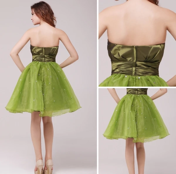 2015 Green A-line Short Cocktail Dress