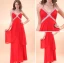 Magnifique Drapé Perles Licol Rouge Robes Du Soiree Longues