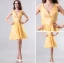 2015 Consummate Taffeta Daffodil A-line Short Bridesmaid Dress