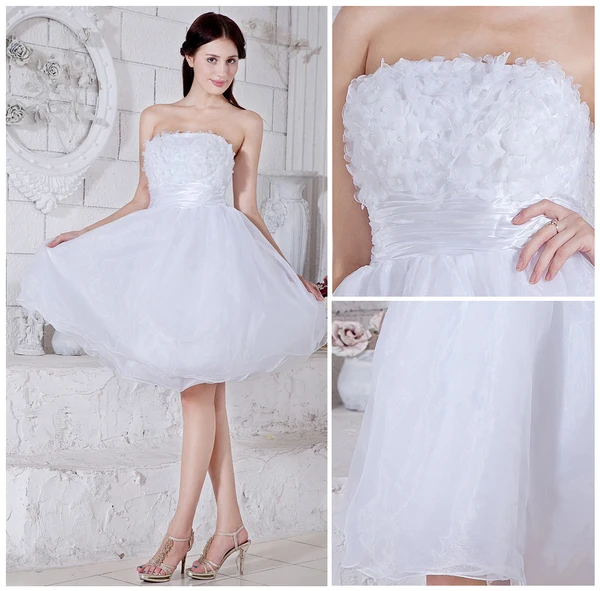 Dernières Robe De Cocktail Bustier À Volants Glissière