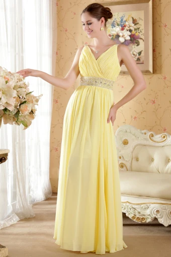 2015 Faultless V Neck Zipper Floor Length Long Evening Dresses