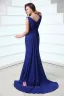 2015 Sightly Panel Mermaid V-neck long Evening Dresses