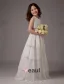 Manches Guillotine Multi-couches Satin Robe Ceremonie Fille Robe Fille Mariage