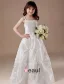 White Sleeveless Ball Gown Satin Flower Girl Dress