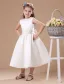 Ivory Satin Sash Flower Girl Dress