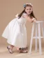 Ivory Satin Sash Flower Girl Dress