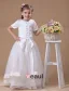 Beautiful White Satin Flower Girl Dress