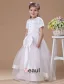 Beautiful White Satin Flower Girl Dress