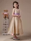 Sleeveless Sash Taffeta Flower Girl Dress