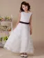 Organza Ruffles Skirt Sash Taffeta Flower Girl Dress