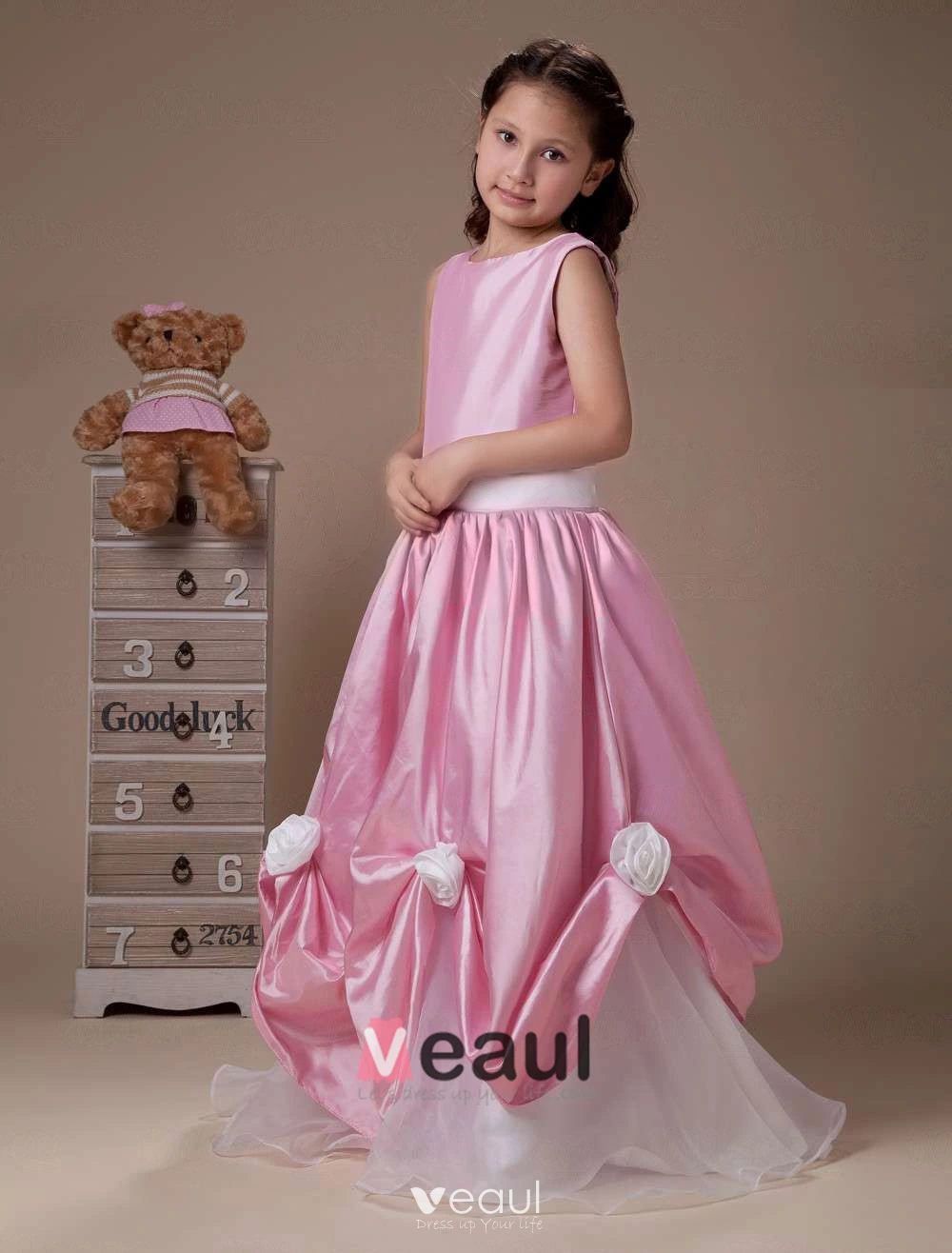 open lace back dress Sophia Floral Organza Dress main image 1