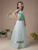 White A-line Jade Satin Floor Length Flower Girl Dress