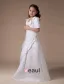 White Vest Pleated Embroidery Satin Flower Girl Dress