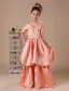 Cute Taffeta Ruffle Flower Girl Dress