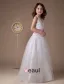 A-line Halter Satin Floor Length Flower Girl Dress