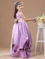Lilac A-line Square Taffeta Floor Length Flower Girl Dress