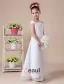 White Satin Organza Kjoler Til Barn Blomsterpikekjoler