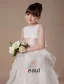 Sash Sleeveless Satin Organza Flower Girl Dress
