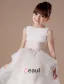 Sash Sleeveless Satin Organza Flower Girl Dress