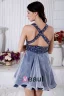 Charmiga Organza Beading Kort Cocktailklänning