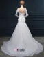 2015 Trumpet /Mermaid Handmade Lace Flower Square Neckline Wedding Dresses